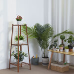 Porte plante en bambou - etagre  fleurs echelle intrieur pour sallon chambre bureau - m 32x32x100cm ...