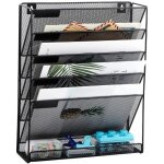 Porte - revues mural � 6 compartiments en m�tal - porte - journaux - organiseur de courrier - porte - ...