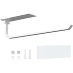 Porte - rouleau de cuisine sans per�age - blanc - auto - adh�sif pratique - sous armoire pour le rangement ...