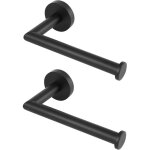 Porte rouleau papier toilette noir, support papier toilette mural pour salle de bain, acier inoxydable ...