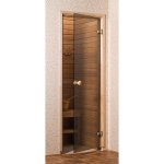Porte de sauna bronze 60 x 190 en verre trempé Porte de sauna bronze 60 x 190 en verre trempé