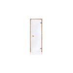 Porte de sauna en verre sécurite 8 mm cadre en pin 60 x 190 transparente Porte de sauna en verre sécurite 8 mm cadre en pin 60 x 190 transparente