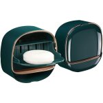 Porte - savon autocollant pour douche - montage mural - avec couvercle - pour compteur de savon - bleu ...