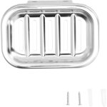 Porte - savon inoxydable durable pour salle de bain avec �gouttoir - support pour douche et toilette