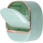 Porte - savon mural pour douche avec couvercle - porte - savon vert clair dor� pour salle de bain