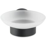 Porte - savon wenko bosio black inox mat 11 cm salle de bain noir porte - savon mural porte - savon noir ...
