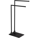 Porte serviette 2 barres sur pied hella wenko sche serviette 2 barres tages 43cm, idal salle de bains ...