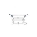 Porte - serviettes barre 2 points 53 cm - chrom - pour acova cala et atoll spa - 471028