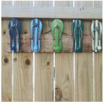 Porte - serviettes porte - cl�s pat�re de rangement porte - manteau mural tongs couleur bois avec d�coration ...