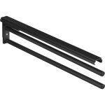 Porte - serviettes h6008 coulissant � 2 bras extensibles longueur 465 mm en noir