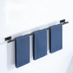 Porte serviette mural, longueur 80 cm, barres porte - serviettes support mural, en sus304 acier inoxydable, ...