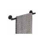 Porte - serviettes wenko bosio noir mat 40 cm inox mural lgant porte - serviettes salle de bain barre ...