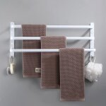 Porte - serviettes mural de salle de bain porte - serviettes aluminium avec 3 barres 50×24×14. 4cm blanc ... Porte - serviettes mural de salle de bain porte - serviettes aluminium avec 3 barres 50×24×14. 4cm blanc ...