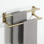 Porte serviette salle de bain, longueur 40 cm, barres porte - serviettes support mural, en acier inoxydable, ...