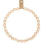 Porte - serviettes de salle de bain design en perles de bois support mural d�coration �l�gante pratique ...