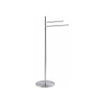Wenko - porte serviettes salle de bain sur pied, 2 barres porte serviette, pieno, socle rond, acier inox, ... Wenko - porte serviettes salle de bain sur pied, 2 barres porte serviette, pieno, socle rond, acier inox, ...