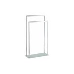 Wenko - porte serviettes salle de bain sur pied style, 2 barres porte serviette, acier inox et base en ... Wenko - porte serviettes salle de bain sur pied style, 2 barres porte serviette, acier inox et base en ...