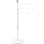 Wenko - porte serviette sur pied, porte serviette salle de bain, 3 portants, exclusif, acier, 48, 5x90x28, ...