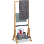 Relaxdays - porte - serviettes sur pied, support pour serviettes de bain, 3 barres, bambou rangement, ... Relaxdays - porte - serviettes sur pied, support pour serviettes de bain, 3 barres, bambou rangement, ...