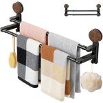 Porte - serviettes � ventouse sans per�age - double r�glable - 41 � 75 cm - pour paroi de douche, salle ...