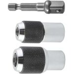 Porte - tarauds robustes de 65 mm, mandrins, tige d'extension 3 / 8, construction en acier au carbone, ...