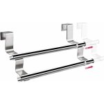 Porte torchon coulissant acier inoxydable, porte serviette radiateur, barres porte - serviettes, attache ...