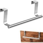 Porte - torchons de cuisine � suspendre ? 23 cm de long en acier inoxydable ? porte - torchons sans per�age ...