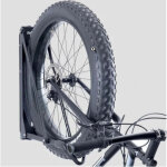 Porte velos pivotant noir - design compact et enroulable