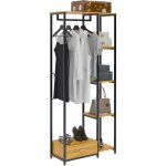 Porte - vêtements sur pied, porte - vêtements avec étagères à 5 niveaux, barre de suspension et tiroir, ... Porte - vêtements sur pied, porte - vêtements avec étagères à 5 niveaux, barre de suspension et tiroir, ...