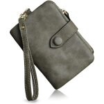 Portefeuille compact pour femme - porte - cartes - vert militaire - pu -