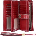 Portefeuille femme cuir grande capacite porte monnaie femmes rfid blocage, grand portefeuille femmes ...