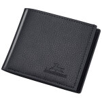 Portefeuille homme grand format - pu - fermeture �clair int�grale - noir - grande capacit� -