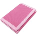 Portefeuille en toile � trois volets (rose)