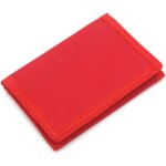 Portefeuille en toile � trois volets (rouge),