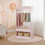 Portemanteau pour enfants vestnes 120 x 63 x 38 cm rose [en. casa]