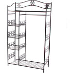 Portemanteau / garderobe / �tag�re / penderie / pat�re gen�ve, 100x43x172cm, m�tal