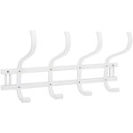 Portemanteau mural rtro en bois blanc