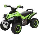 Porteur quad enfant 1 � 3 ans avec lumi�res et sons, dimensions 67 x 38 x 44 cm, couleur vert et noir ...
