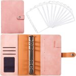 Portfolio a6 en pu cuir pour cash budget planner, classeur budget enveloppe avec 12 pochettes zipp�es ...