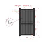 Portillon aluminium ral7016 l1mxh1, 80m nairobi