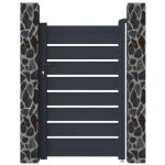 Vente - unique - portillon battant aluminium ajour� l103 x h166 cm anthracite - primo