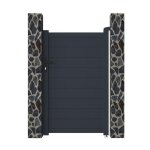 Vente - unique - portillon battant aluminium plein l103 x h166 cm anthracite - nazario