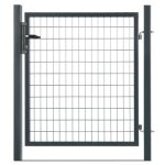 Easycloture ? portillon grillag� acier galvanis� 100 x 50 ? hauteur 1m00 ? poteaux � sceller ? serrure ...