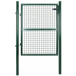 Portillon de jardin en acier galvanis� portail de jardin porte de cl�ture avec serrure poign�e et cl� ...