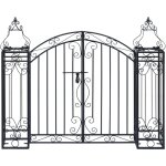 Portillon ornemental de jardin fer forg� 122x20, 5x100 cm