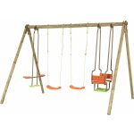 Trigano - portique bois 2, 61 m 2 balanoires + 1 face  face + 1 nacelle