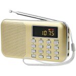 Poste radio portable, radio fm am piles et secteur, mp3, enceinte, support tf card / usb, torch, convient ...