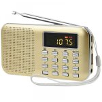 Poste radio portable, radio fm am piles et secteur, mp3, enceinte, support tf card / usb, torch, convient ...