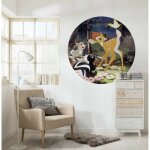 Komar - poster autocollant forme ronde disney bambi, panpan, fleur et papillon - 125 cm Komar - poster autocollant forme ronde disney bambi, panpan, fleur et papillon - 125 cm