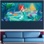 Poster g�ant ariel la petite sirene princesse disney intisse 202x90 cm